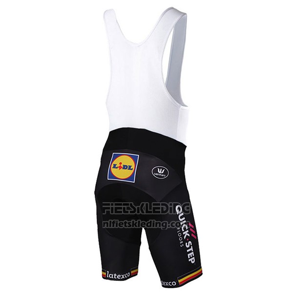 2017 Fietskleding Quick Step Floors Kampioen Belgie Korte Mouwen en Koersbroek
